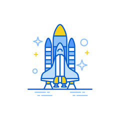 Fototapeta premium Spaceship Vector Illustration