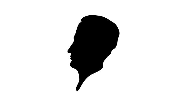 Robert Murray M'Cheyne, black isolated silhouette