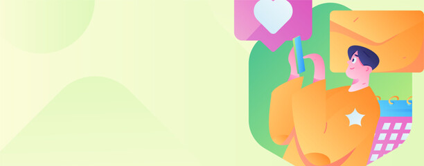 Business People Flat Vector Concept Operation Hand Drawn Illustration
