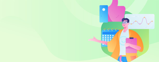 Business People Flat Vector Concept Operation Hand Drawn Illustration
