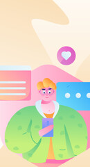 Business People Flat Vector Concept Operation Hand Drawn Illustration
