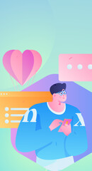 Business People Flat Vector Concept Operation Hand Drawn Illustration
