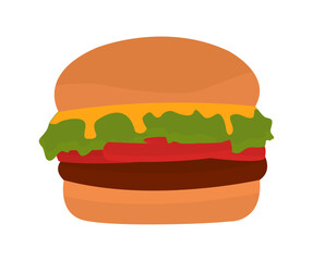 burger isolated illustration vector design