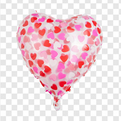 pink and red heart ballone