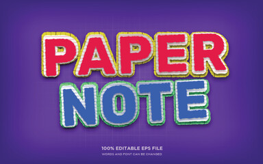 Paper editable text style effect	
