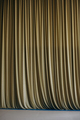 Gold smooth cloth background vertical line,fabric layer background, nice volume texture of textile,...