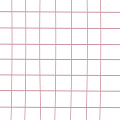 Doodle Gingham Check Plaid Vector Pattern. Vertical and horizontal hand drawn crossing purple stripes. Chequered freehand geometrical background. Cottagecore Homestead Farmhouse Print.