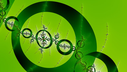 dull and bright green shaded designs