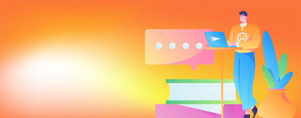 Business People Flat Vector Concept Operation Hand Drawn Illustration
