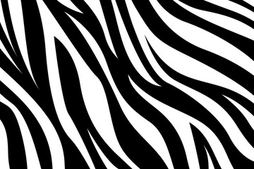 Zebra Pattern texture. Zebra Skin background. Zebra Stripes Seamless in Black and White