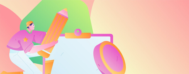 Business People Flat Vector Concept Operation Hand Drawn Illustration
