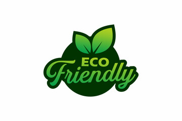 Eco friendly product label stamp vector