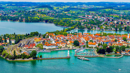 Lindau am Bodensee von oben - Luftbildfotografie