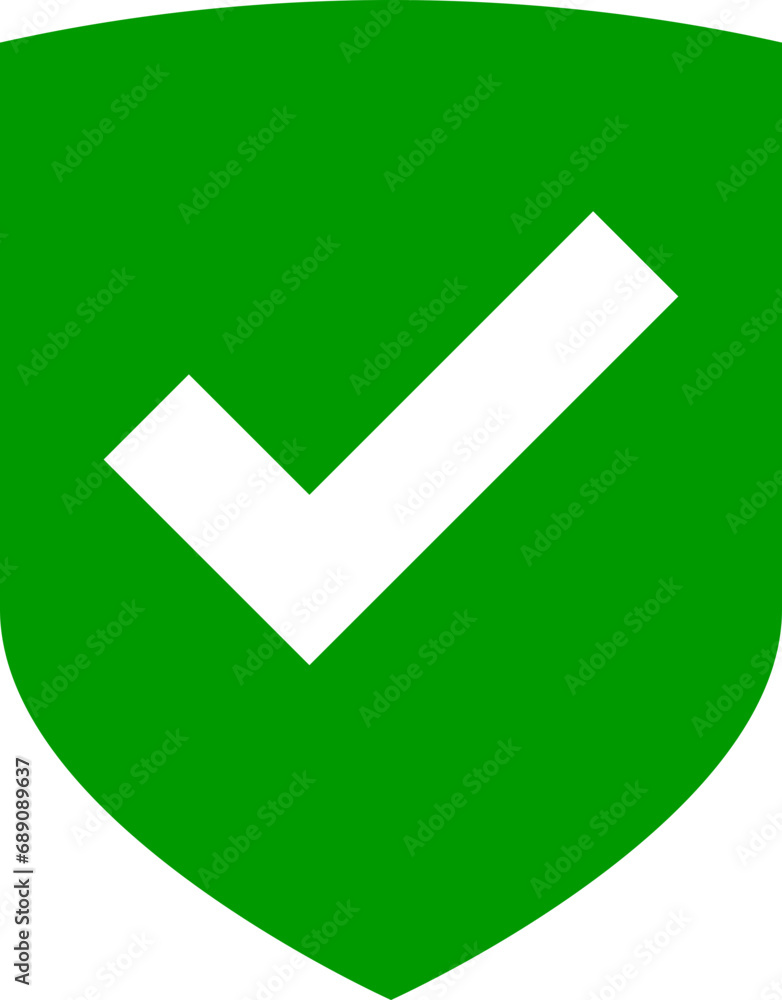 Poster shield icon vector with mark symbol. design element.