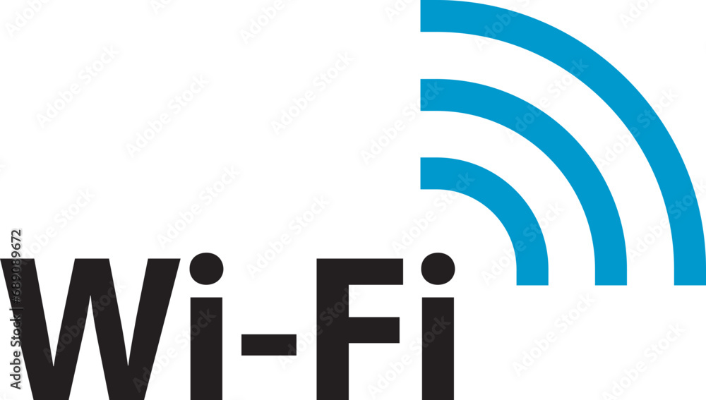 Aufkleber wi fi symbol signal connection. vector wireless internet technology sign. wifi network communication