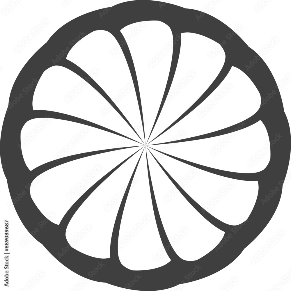 Poster spiral and swirl motion twisting circles design element set.