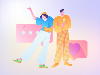 Business People Flat Vector Concept Operation Hand Drawn Illustration
