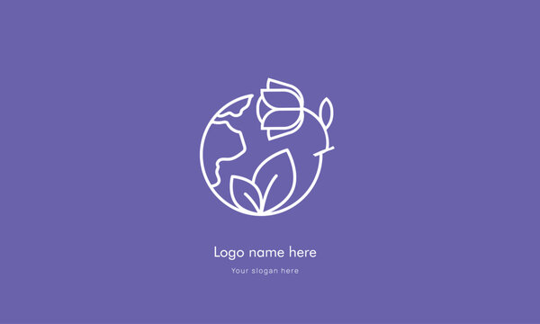  Flowers and leaves line art vector logo illustrations . Modern design for logo, tattoo, wall art, Simple daisy floral symbols, vector decoration set.