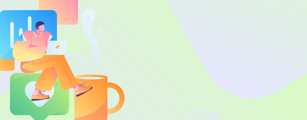 Business People Flat Vector Concept Operation Hand Drawn Illustration
