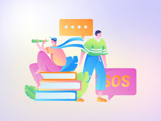 Business People Flat Vector Concept Operation Hand Drawn Illustration
