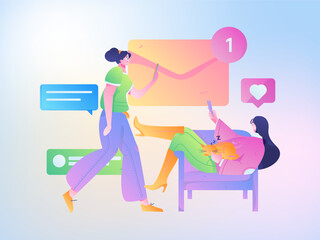 Business People Flat Vector Concept Operation Hand Drawn Illustration
