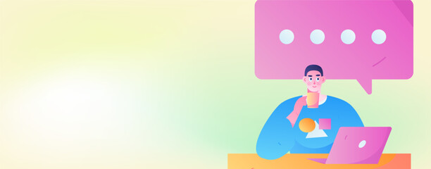 Business People Flat Vector Concept Operation Hand Drawn Illustration
