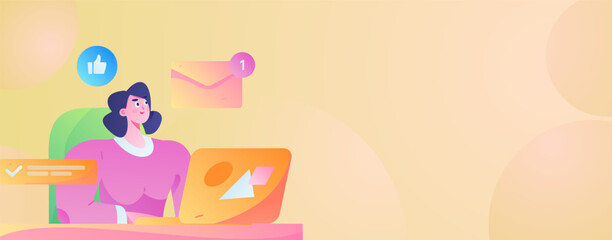 Business People Flat Vector Concept Operation Hand Drawn Illustration
