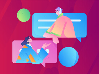 Business People Flat Vector Concept Operation Hand Drawn Illustration
