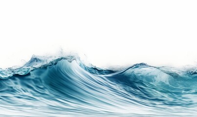 ocean water surface waves , isolated on white background cutout, Generative AI