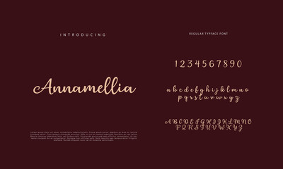 Elegant alphabet letters font and number. Classic Lettering Minimal Fashion Designs. Typography  Calligraphy modern serif fonts regular decorative vintage concept. vector illustration