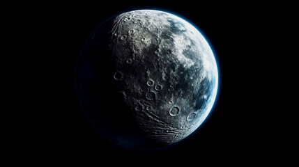 A cosmic panorama of the moon from space