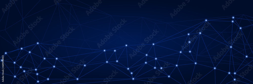 Poster modern tech futuristic background with connected dots