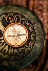 Fototapeta na wymiar Vintage Navigation Compass
