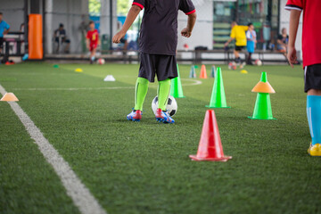 Obraz premium Boys soccer field