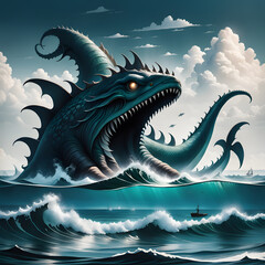 sea Monsters, AI-generatet