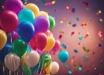 colorful happy birthday balloons

