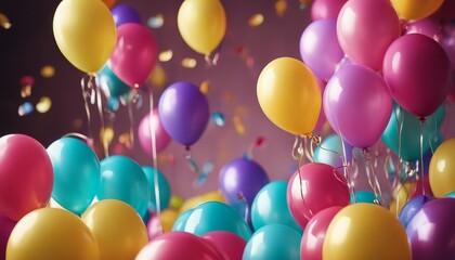 colorful happy birthday balloons

