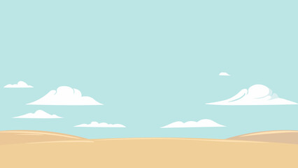 Fototapeta na wymiar desert landscape with clouds vector