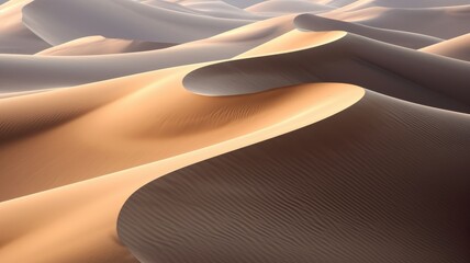 Fototapeta na wymiar the undulating shapes and textures of sand dunes, evoking a sense of wonder and curiosity
