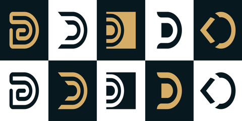 Letter D logo vector collection. Premium Vector