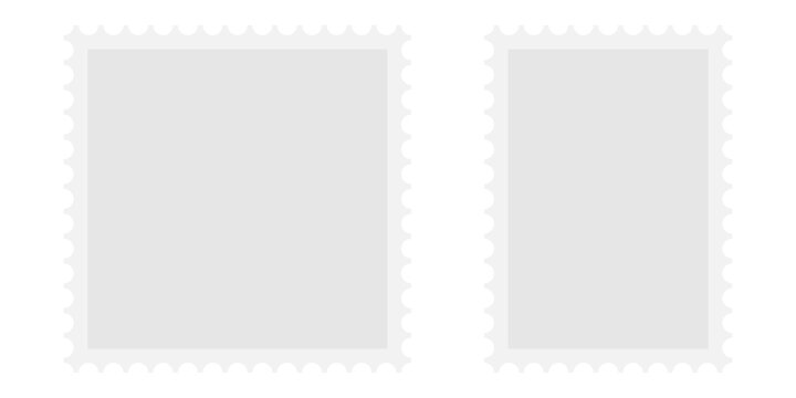 Postage stamp blank icon flat stile