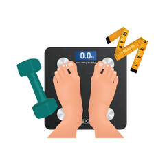 body weight scale illustration