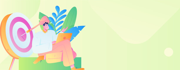 Business People Flat Vector Concept Operation Hand Drawn Illustration
