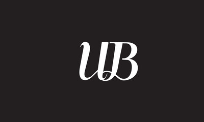 UB, UB, U, B Abstract Letters Logo Monogram	