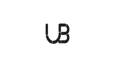 UB, UB, U, B Abstract Letters Logo Monogram	