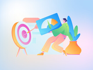 Business People Flat Vector Concept Operation Hand Drawn Illustration
