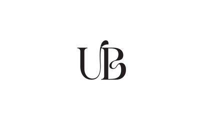 UB, UB, U, B Abstract Letters Logo Monogram	