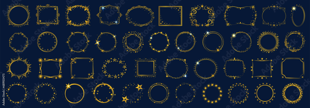 Canvas Prints round starry frames design decorative frame
