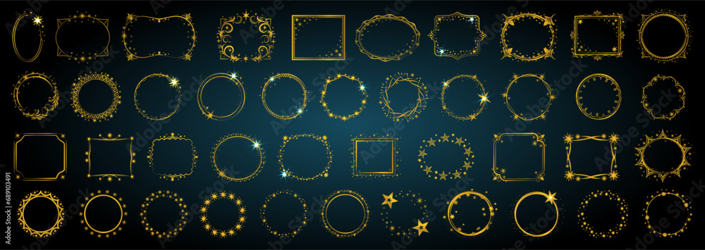 Canvas Prints round starry frames design decorative frame