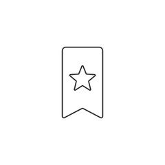 Favorite icon with outline style design